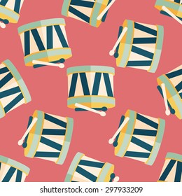drum flat icon,eps10 seamless pattern background