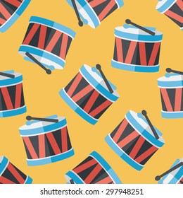 drum flat icon,eps10 seamless pattern background
