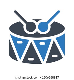 drum glyph colour vector icon