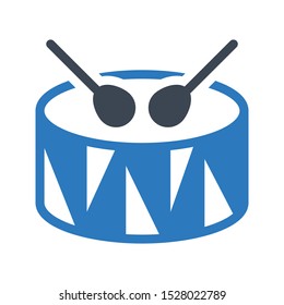 drum glyph colour vector icon