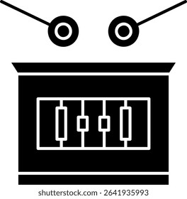 Drum Glyph Vector Icon Design