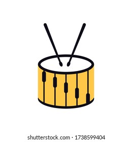 Drum graphic design template vector isolated illustration