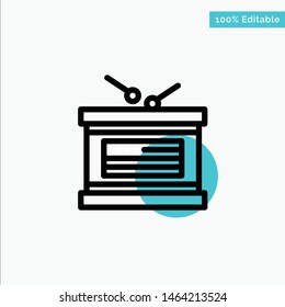 Drum, Holiday, Independence, Independence Day turquoise highlight circle point Vector icon. Vector Icon Template background