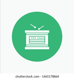 Drum, Holiday, Independence, Independence Day. Vector Icon Template background