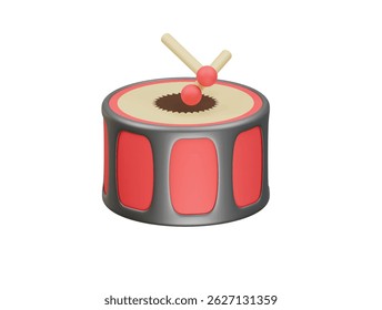 drum icon 3d illustration render