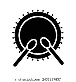 Drum icon. Bedug sign for mobile concept and web design. vector illustration
