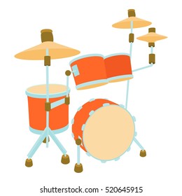 Drum icon. Cartoon illustration of drum vector icon for web