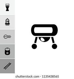 Drum icon. collection of 6 drum filled icons such as baby toy. editable drum icons for web and mobile.