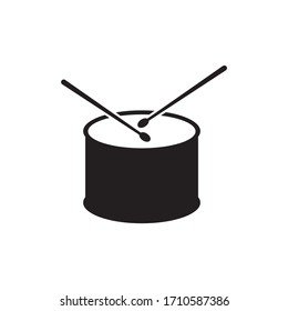 Diseño del icono del tambor aislado en fondo blanco