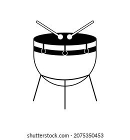 Drum icon design isolated on white background