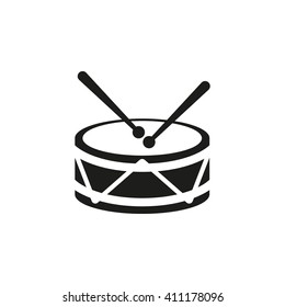 Drum icon. design. Music and toy symbol. web. graphic. AI. app. logo. object. flat. image. sign. eps. art. picture - stock vector