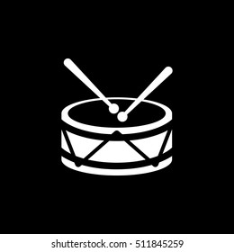 Drum icon. design. Music and toy, Drum symbol. web. graphic. AI. app. logo. object. flat. image. sign. eps. art. picture - stock vector