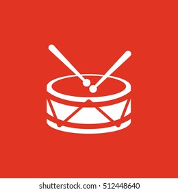 Drum icon. design. Music and toy, Drum symbol. web. graphic. AI. app. logo. object. flat. image. sign. eps. art. picture - stock vector