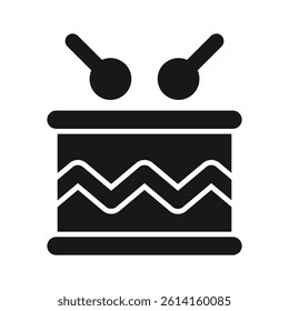 Drum icon design, snare drum vector, event celebration accessory