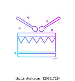 Drum icon design vector