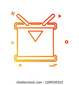 Drum icon design vector
