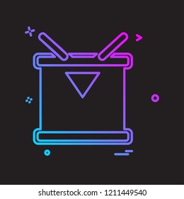 Drum icon design vector
