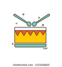 Drum icon design vector