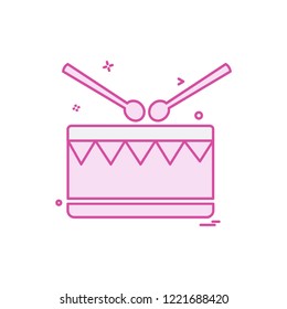 Drum icon design vector