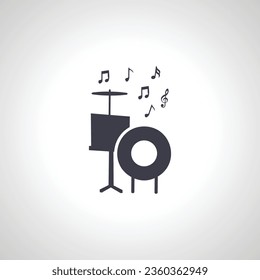 Drum Icon. drums isolated icon on white background