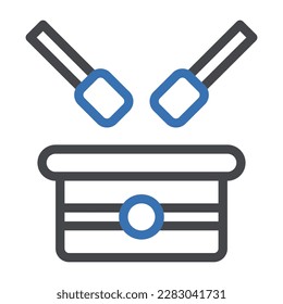 drum icon duocolor grey blue colour ramadan illustration vector element and symbol perfect. Icon sign from modern collection for web.