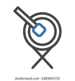drum icon duocolor grey blue colour ramadan illustration vector element and symbol perfect. Icon sign from modern collection for web.