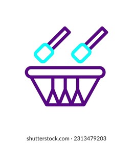 Drum icon duocolor purple blue colour ramadan illustration vector element and symbol perfect.