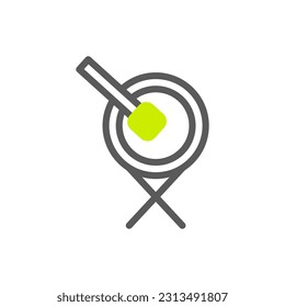 Drum icon duotone grey green colour ramadan illustration vector element and symbol perfect.