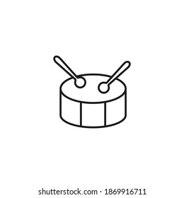 drum icon element of music icon for mobile concept and web apps. Thin line drum icon can be used for web and mobile. Premium icon on white background