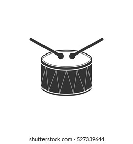 Drum icon flat. Illustration isolated vector sign symbol