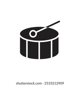 Ícone de tambor Ilustração de linha plana