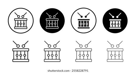 Drum icon Flat line illustration