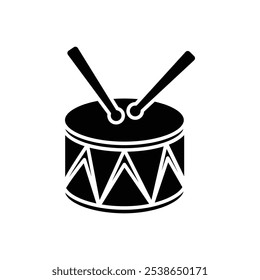 Drum icon flat line symbol set.