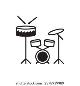 Drum icon. Drum flat sign design.  Drums symbol vector pictogram. UX UI icon