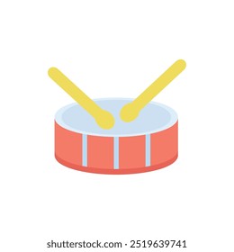 drum icon flat style element