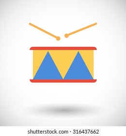 Drum icon. Flat vector related icon for web and mobile applications. It can be used as - logo, pictogram, icon, infographic element. Vector Illustration. 