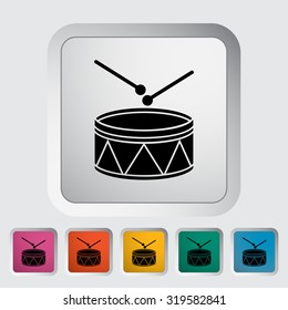 Drum icon. Flat vector related icon for web and mobile applications. It can be used as - logo, pictogram, icon, infographic element. Vector Illustration.