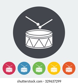 Drum icon. Flat vector related icon for web and mobile applications. It can be used as - logo, pictogram, icon, infographic element. Vector Illustration.