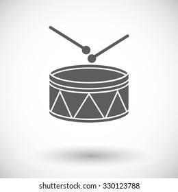 Drum icon. Flat vector related icon for web and mobile applications. It can be used as - logo, pictogram, icon, infographic element. Vector Illustration.