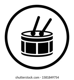 drum icon glyph vector design