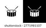 Drum icon glyph vector Illustration
