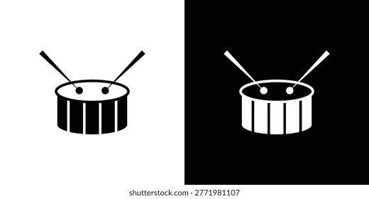 Drum icon glyph vector Illustration