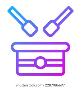 drum icon gradient purple colour ramadan illustration vector element and symbol perfect. Icon sign from modern collection for web.