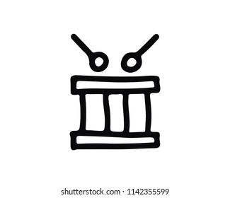 drum icon hand drawn design illustration,designed for web and app