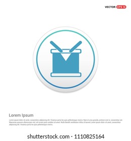 drum Icon Hexa White Background icon template - Free vector icon