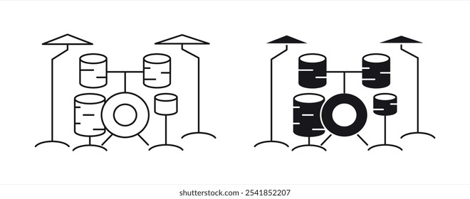 drum icon. instrument icon vector illustration