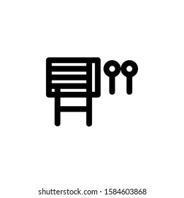 Drum Icon. Islamic & Ramadan Icon Set Vector Logo Symbol.
