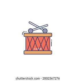drum Icon Isolated On White Background