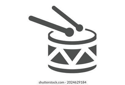 Drum Icon Isolated on White Background