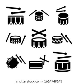 drum icon isolated sign symbol vector illustration - Collection of high quality black style vector icons
